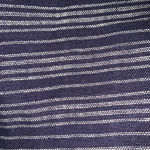 Women’s 4 LOFT Navy Blue White 100% Linen Shorts Zip Fly Smooth Front Pockets EC - Picture 5 of 11